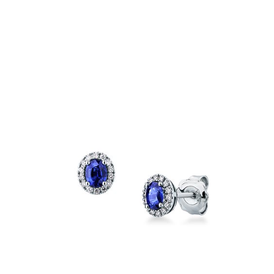 Earrings Mirco Visconti Woman in White Gold Zaffiro 0.80 Ct AB732/Z - AB732/Z